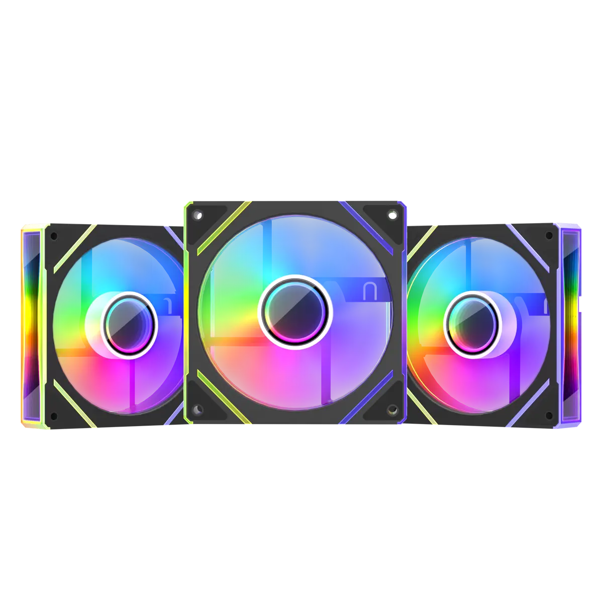 1st Player FC7 ARGB 120mm Case Fan, Pack of 3 - Black