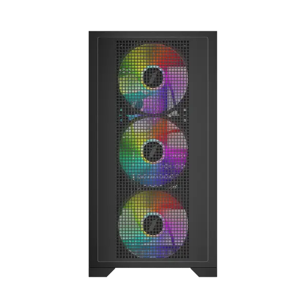 1st Player Go2 RGB Mid-Tower Micro-ATX Gaming PC Case - Black