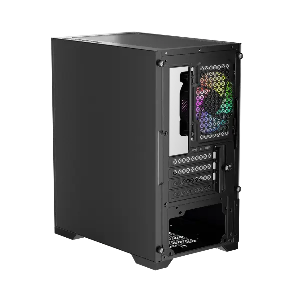 1st Player Go2 RGB Mid-Tower Micro-ATX Gaming PC Case - Black