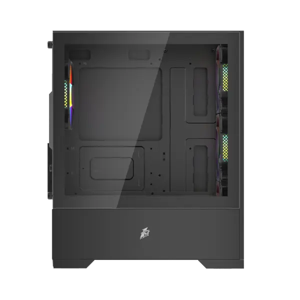 1st Player Go2 RGB Mid-Tower Micro-ATX Gaming PC Case - Black