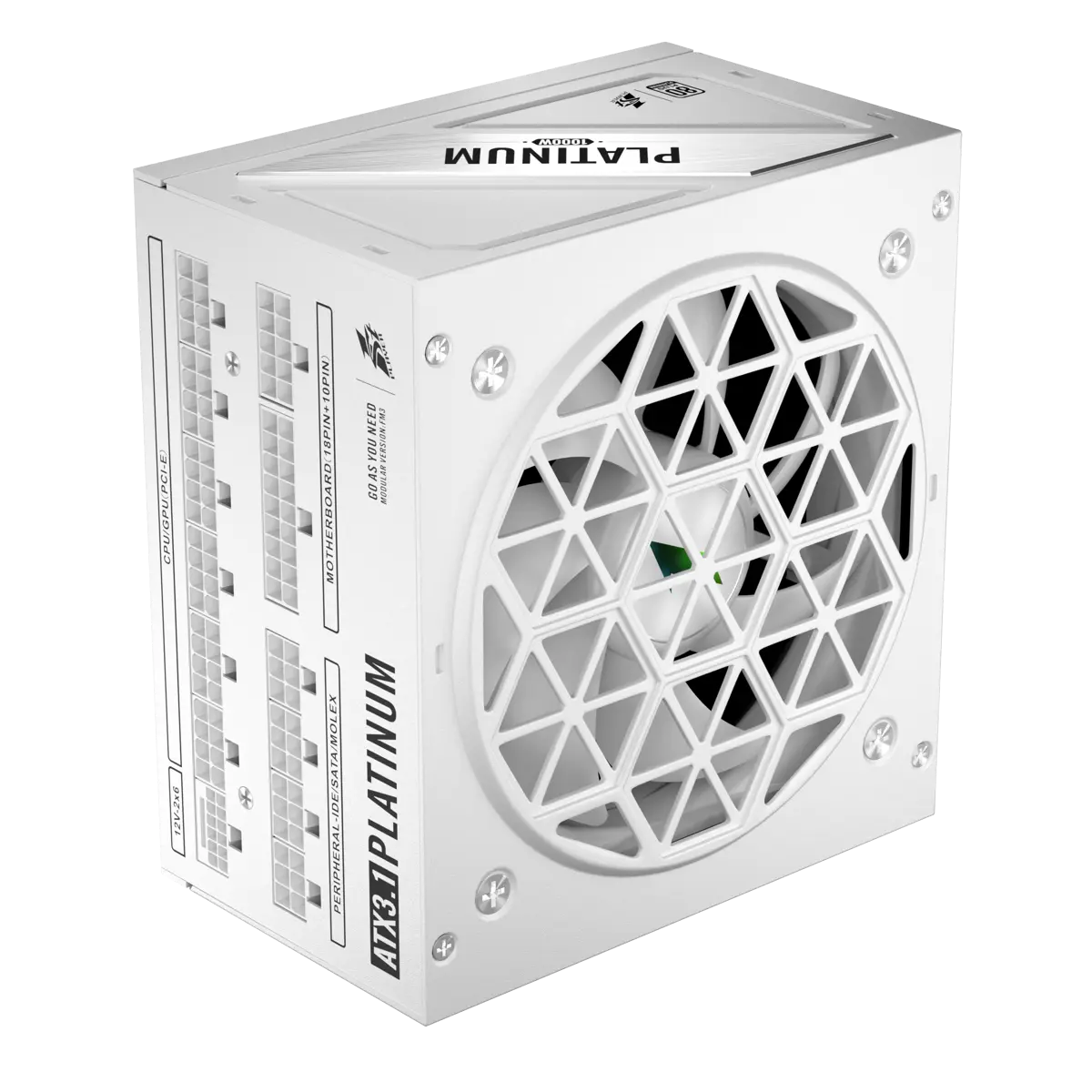1st Player NGDP 1000W 80 Plus Platinum Full Modular Power Supply - White