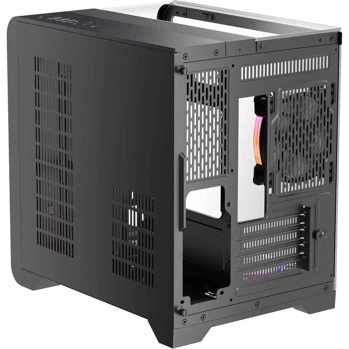 1st Player RT5 ARGB Micro-ATX Dual Chamber PC Gaming Case - Black