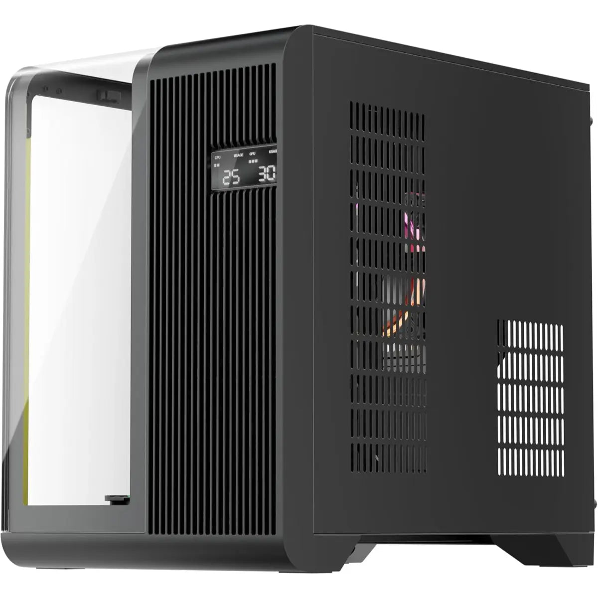 1st Player RT5 ARGB Micro-ATX Dual Chamber PC Gaming Case - Black