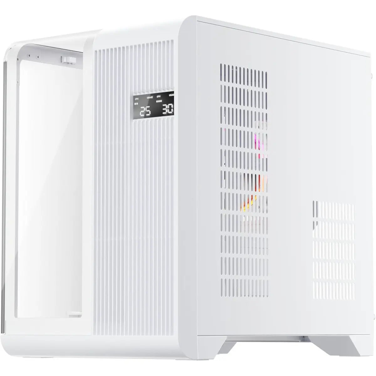 1st Player RT5 ARGB Micro-ATX Dual Chamber PC Gaming Case - White