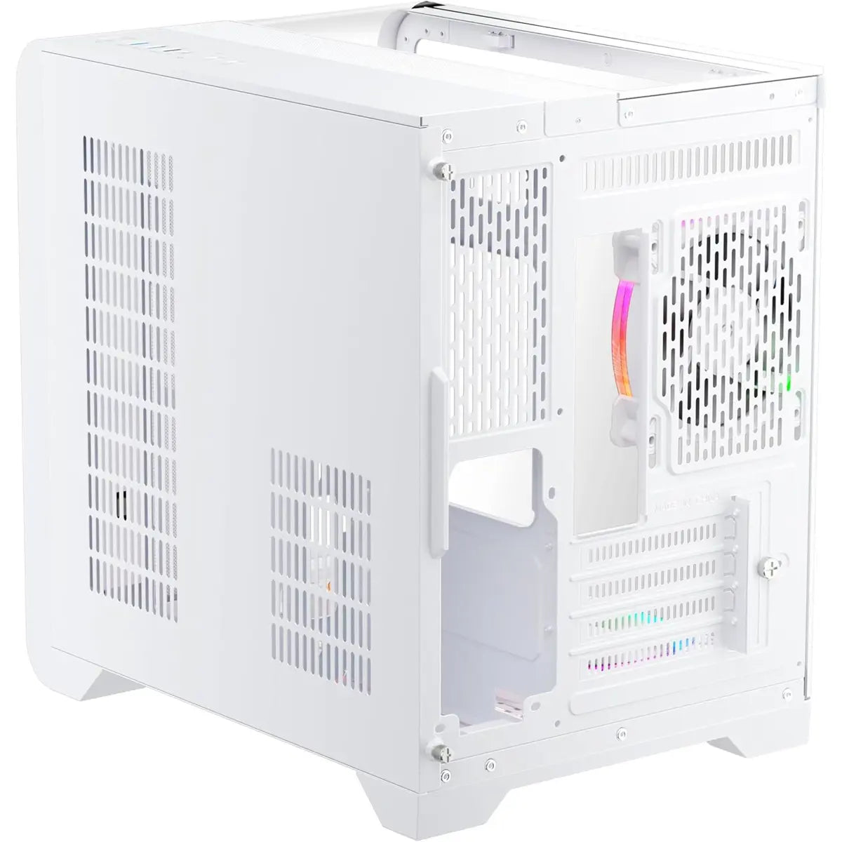 1st Player RT5 ARGB Micro-ATX Dual Chamber PC Gaming Case - White