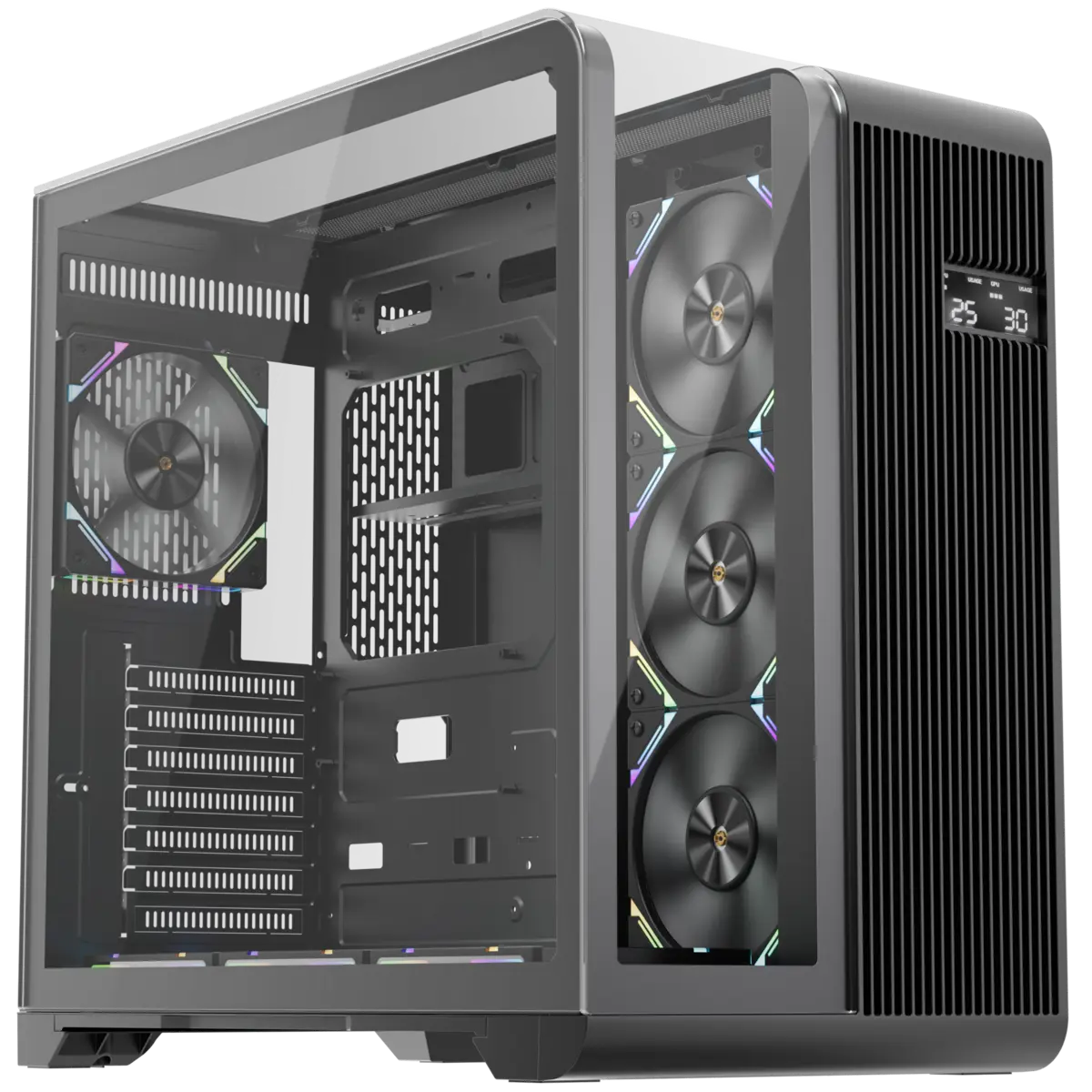 1st Player RT7 ARGB Black Edition Gaming Case - Black