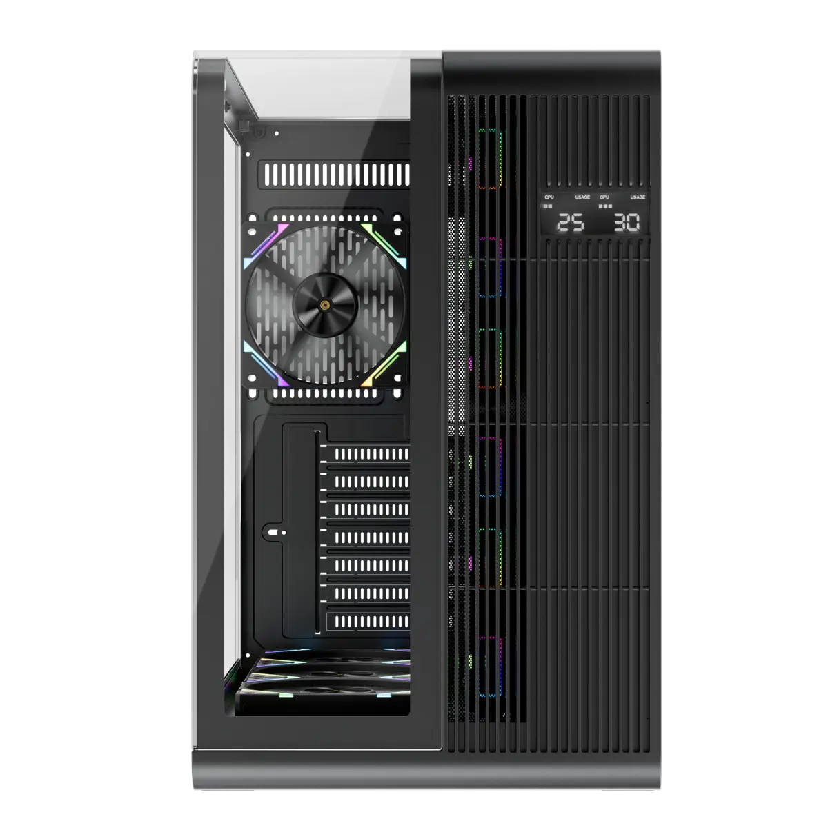 1st Player RT7 ARGB Black Edition Gaming Case - Black