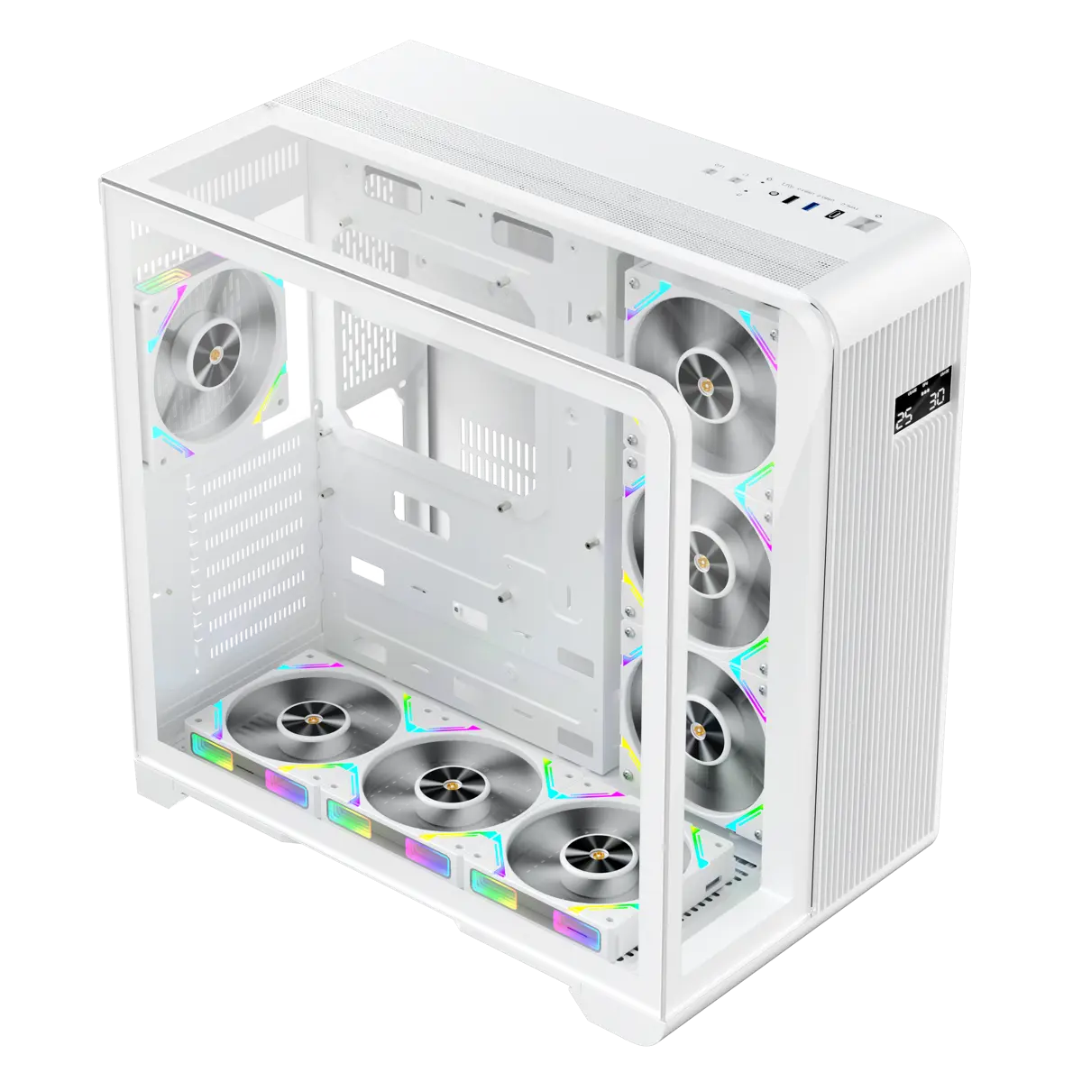 1st Player RT7 ARGB Black Edition Gaming Case - White