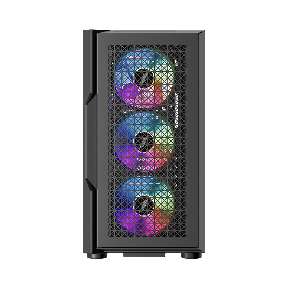 1st Player T7 ARGB Mid-Tower ATX Gaming Case - Black