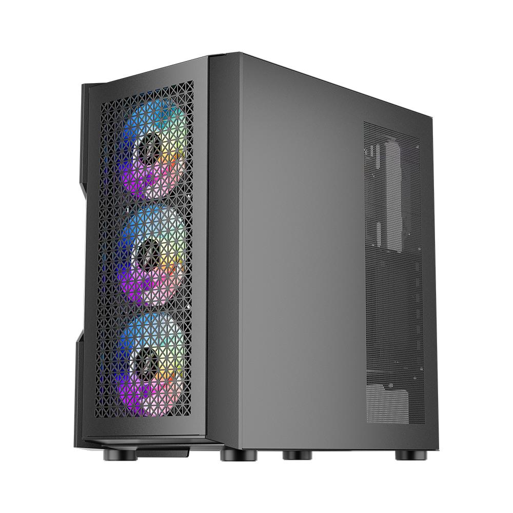 1st Player T7 ARGB Mid-Tower ATX Gaming Case - Black