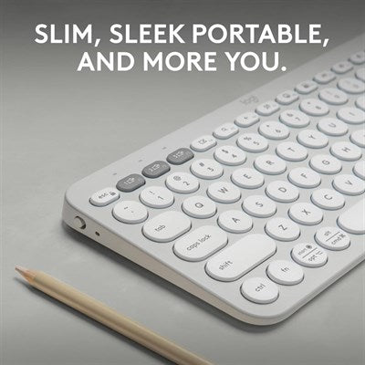 Logitech PEBBLE KEYS 2 K380S Multi-Device Bluetooth Wireless Keyboard, Slim and Portable - White - PakByte
