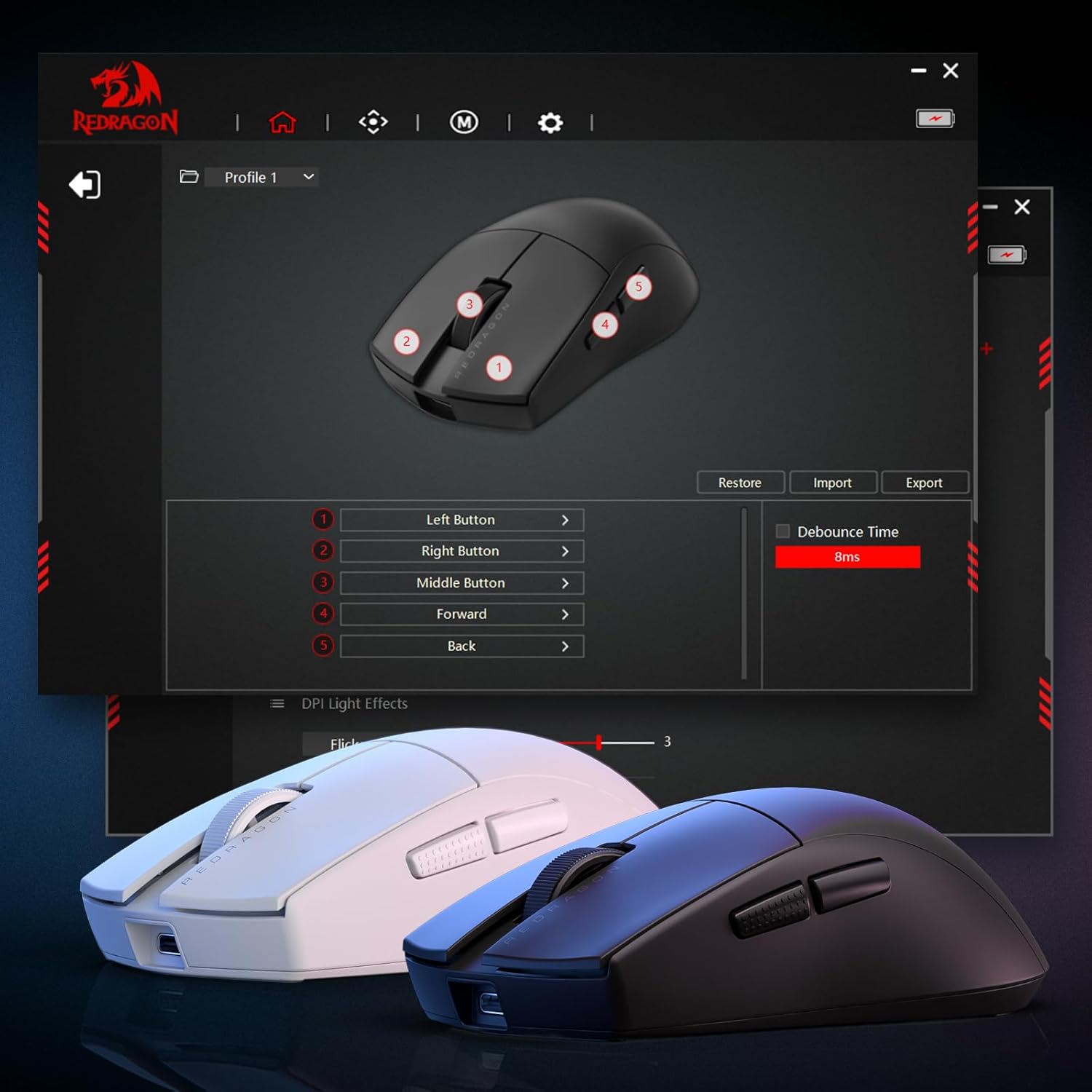 Redragon M916 STD 3-Mode Wireless Gaming Mouse - PakByte Computers