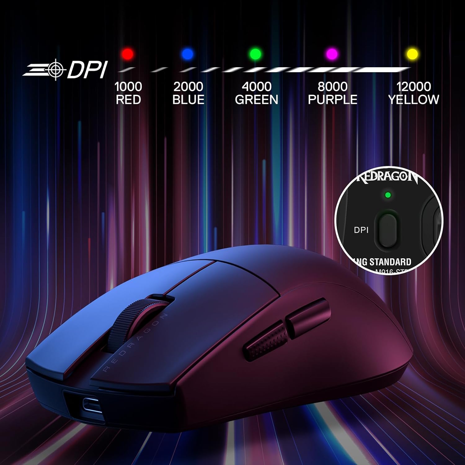 Redragon M916 STD 3-Mode Wireless Gaming Mouse - PakByte Computers