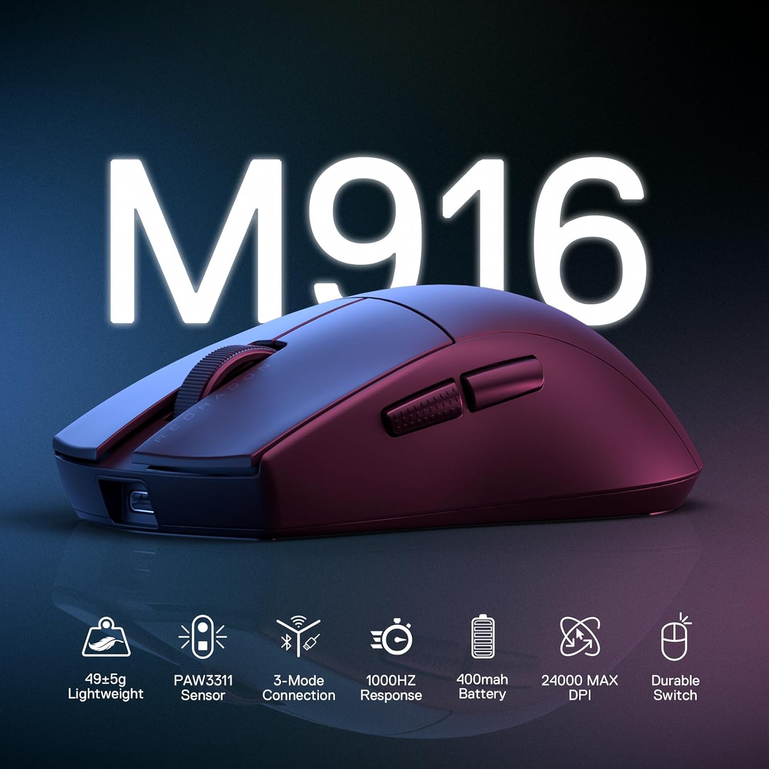 Redragon M916 STD 3-Mode Wireless Gaming Mouse