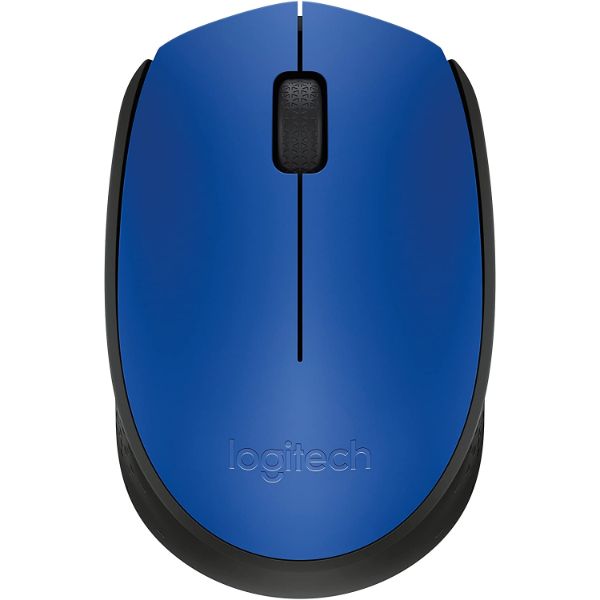 Logitech M171 Wireless Mouse, 2.4 GHz with USB Mini Receiver, Optical Tracking - Blue - PakByte Computers
