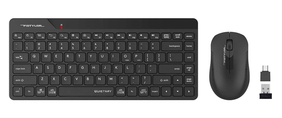 A4tech Fstyler FG2200 Air 2.4G Wireless Keyboard Mouse Combo Set - PakByte Computers
