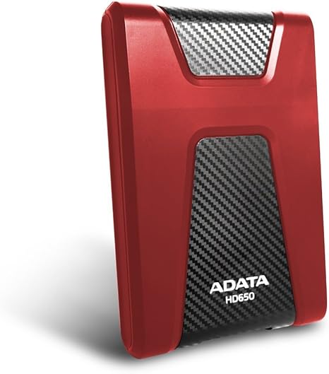ADATA HD650 2TB External Hard Drive - Red