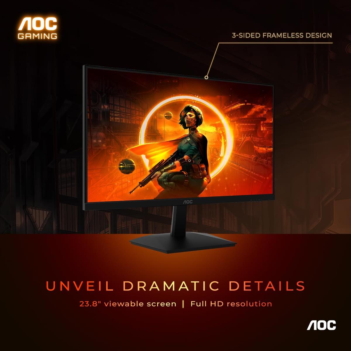 AOC 24G15N - 180Hz 1080p FHD VA 24" Gaming Monitor - PakByte Computers