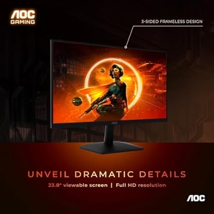 AOC 3-SIDED FRAMELESS GAMING LED 24G15N - PakByte