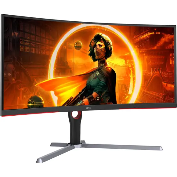 AOC CU34G3S 34" Frameless Curved Ultrawide Gaming Monitor, WQHD 3440 x1440, 165Hz 1ms - PakByte Computers