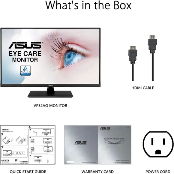 ASUS 31.5” 2K Monitor (VP32AQ) - WQHD (2560 x 1440), IPS - PakByte Computers