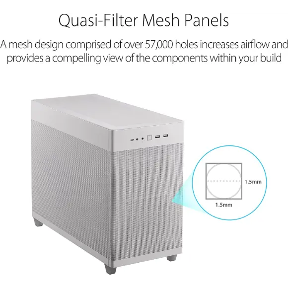 ASUS Prime AP201 Micro-ATX Case – White - PakByte Computers