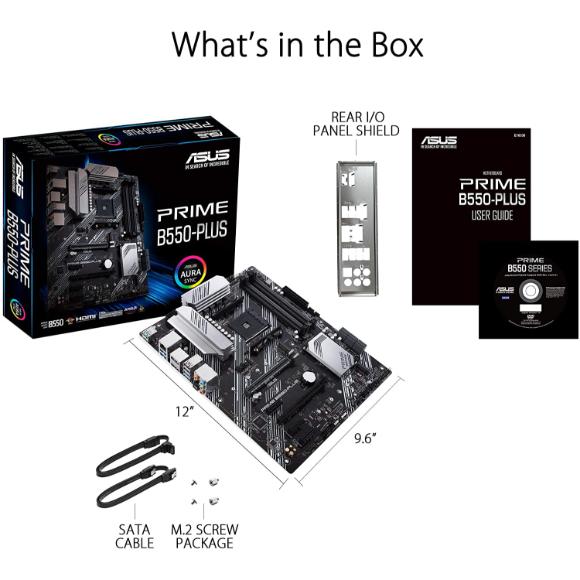 ASUS Prime B550-PLUS AMD AM4 Zen 3 Ryzen 5000 & 3rd Gen Ryzen ATX Motherboard - PakByte Computers
