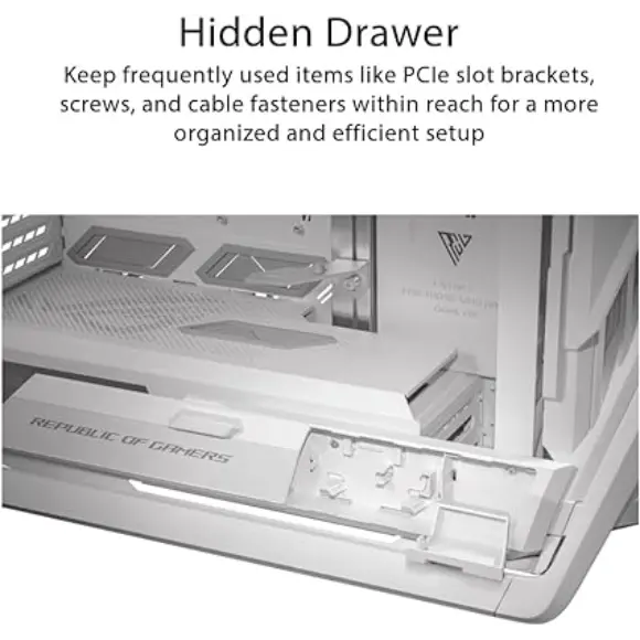 ASUS ROG Hyperion GR701 EATX Full-Tower Computer Casing - White - PakByte Computers