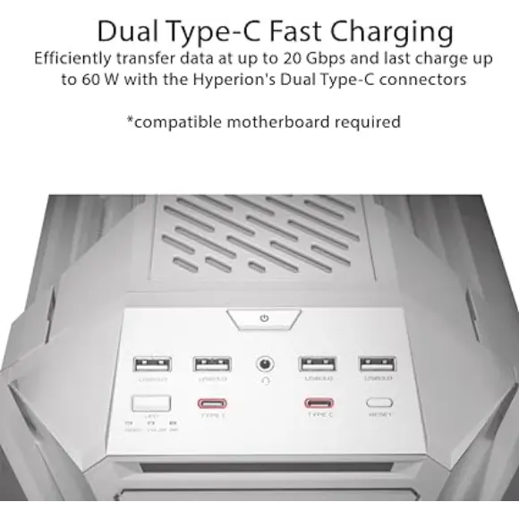 ASUS ROG Hyperion GR701 EATX Full-Tower Computer Casing - White - PakByte Computers