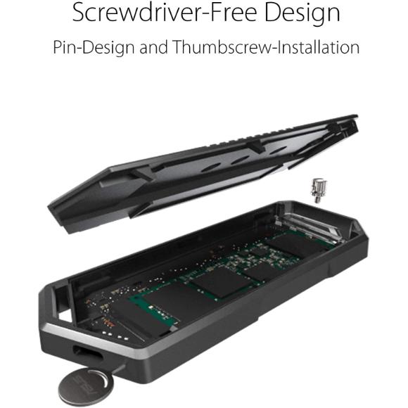 ASUS ROG STRIX Arion Aluminum Alloy M.2 NVMe SSD External Portable Enclosure Case Adapter - PakByte Computers