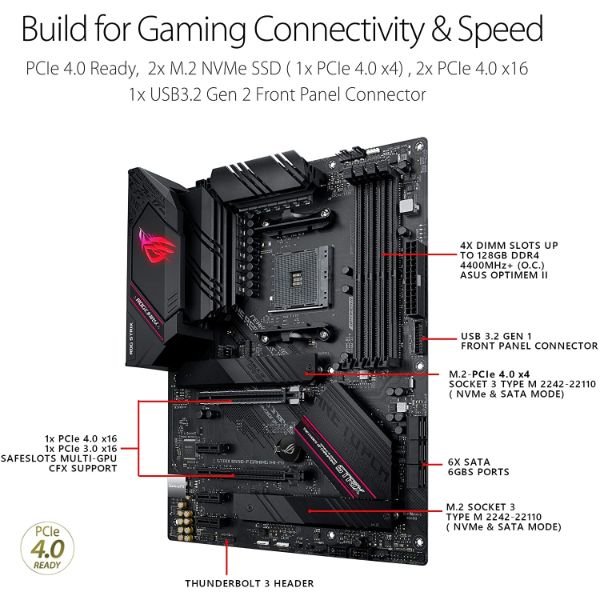 ASUS ROG Strix B550-F Gaming (WiFi 6) AMD AM4 (3rd Gen Ryzen ATX Gaming - PakByte Computers