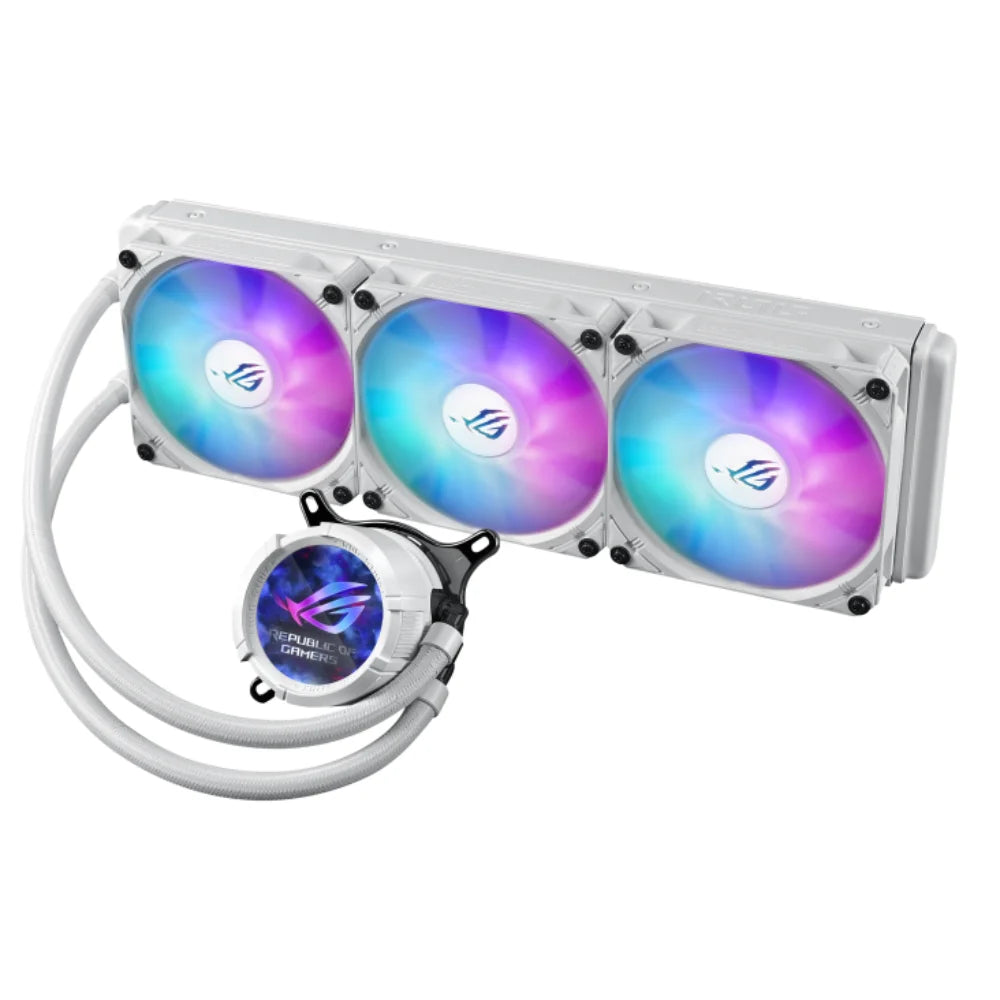 ASUS ROG Strix LC III 360 ARGB AIO Liquid Cooler with LCD Display - White - PakByte Computers