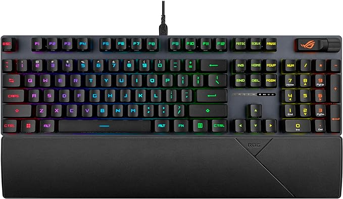 ASUS ROG Strix Scope II Gaming Keyboard with RX Blue Optical Switches and PBT Keycaps - PakByte Computers