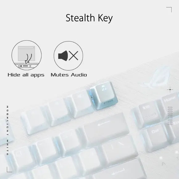 ASUS ROG Strix Scope NX TKL Wired Mechanical RGB Gaming Keyboard Moonlight White - PakByte Computers
