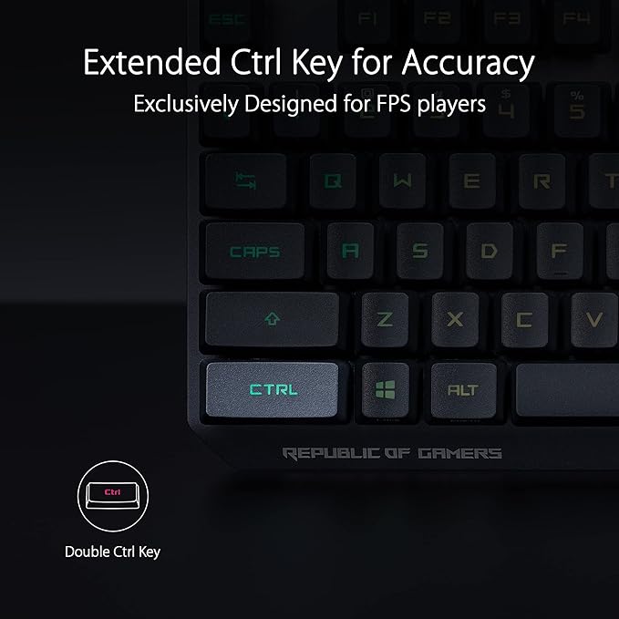 ASUS ROG Strix Scope RX TKL Wireless Deluxe,PBT Keycaps, RGB, Wrist Rest, Black - PakByte Computers