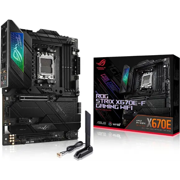 ASUS ROG Strix X670E-F Gaming WIFI 6E Socket AM5 LGA 1718 Ryzen 7000 Motherboard - PakByte Computers