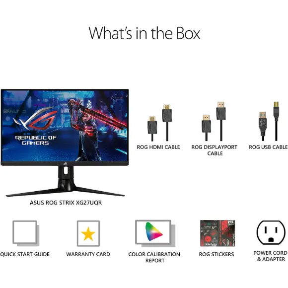 ASUS ROG Strix XG27UQR 27” 4K HDR 144Hz DSC Gaming Monitor - UHD (3840 x 2160), IPS, 1ms - PakByte Computers