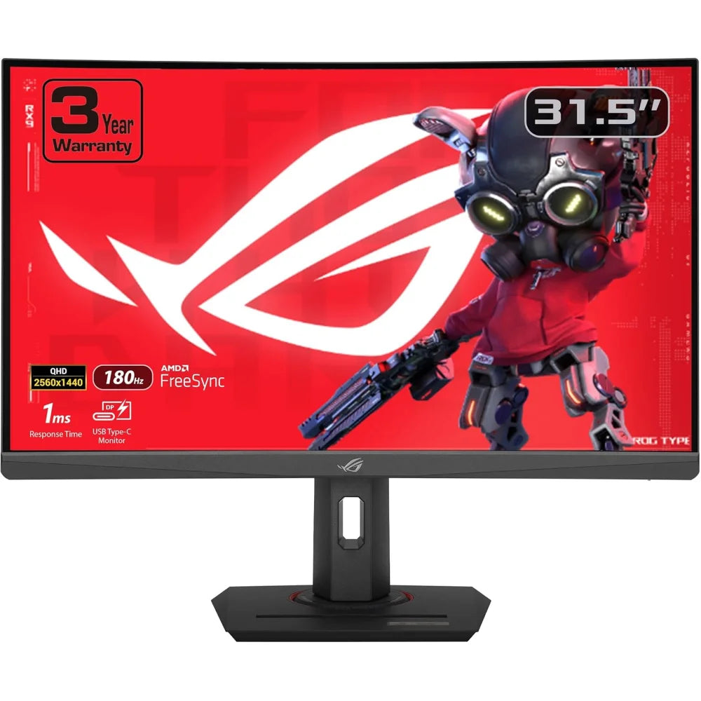 ASUS ROG Strix XG32WCS 32”, QHD, 180Hz, 1440P Curved Gaming Monitor - PakByte Computers
