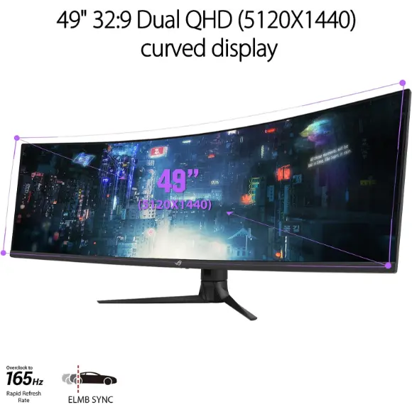 ASUS ROG Strix XG49WCR 49” Ultrawide Curved HDR Gaming Monitor - PakByte Computers
