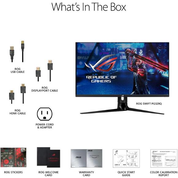 ASUS ROG Swift PG329Q 32” Gaming Monitor, 1440P WQHD (2560x1440), Fast IPS, 175Hz (Supports 144Hz), 1ms - PakByte Computers