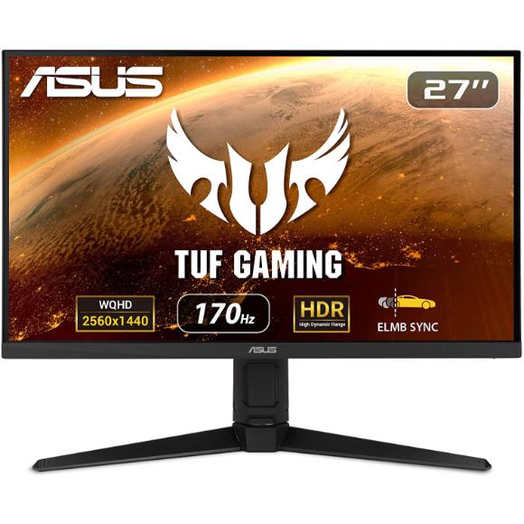 ASUS TUF Gaming 27" 2K Monitor (VG27AQL1A) - WQHD (2560 x 1440), IPS, 170Hz (Supports 144Hz), 1ms - PakByte Computers