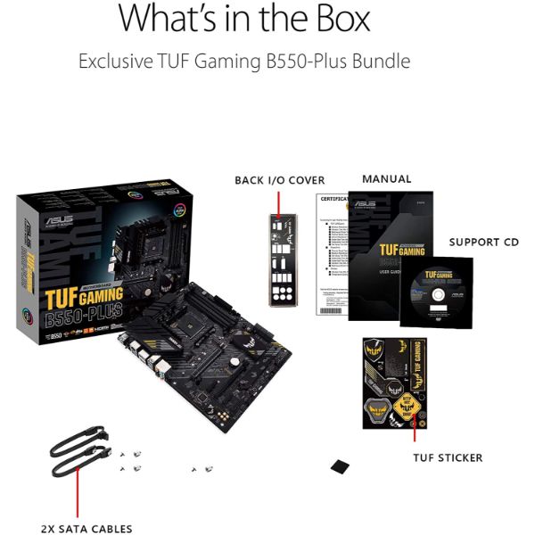 ASUS TUF Gaming B550-PLUS AMD AM4 (3rd Gen Ryzen ATX Gaming Motherboard) - PakByte Computers