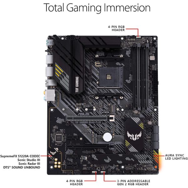 ASUS TUF Gaming B550-PLUS AMD AM4 (3rd Gen Ryzen ATX Gaming Motherboard) - PakByte Computers