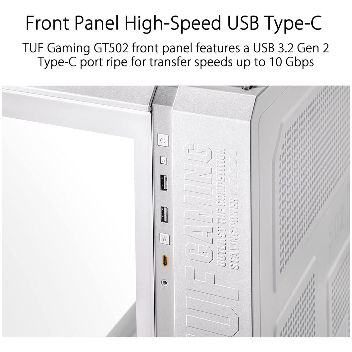 ASUS TUF Gaming GT502 ATX Mid Tower Gaming Case - White - PakByte Computers