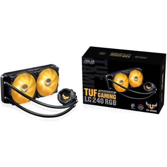 ASUS TUF Gaming LC 240 RGB All-in-one Liquid CPU Cooler (Aura Sync,TUF 120mm RGB Radiator Fans with Fan Blade Groove Design) - PakByte Computers