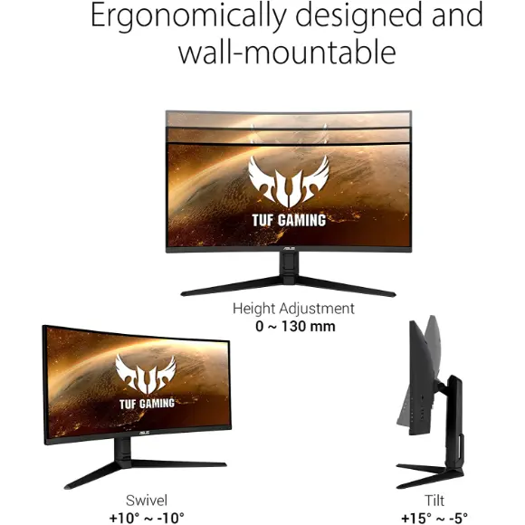 ASUS TUF Gaming VG34VQL1B 34” Curved HDR Monitor, WQHD (3440x1440), 165Hz, 1ms - PakByte Computers