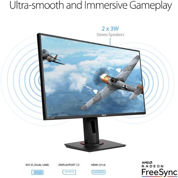 ASUS VG279Q 27" Full HD 1080p IPS 144Hz 1ms (MPRT) DP HDMI DVI Eye Care Gaming Monitor with FreeSync/Adaptive Sync - PakByte Computers