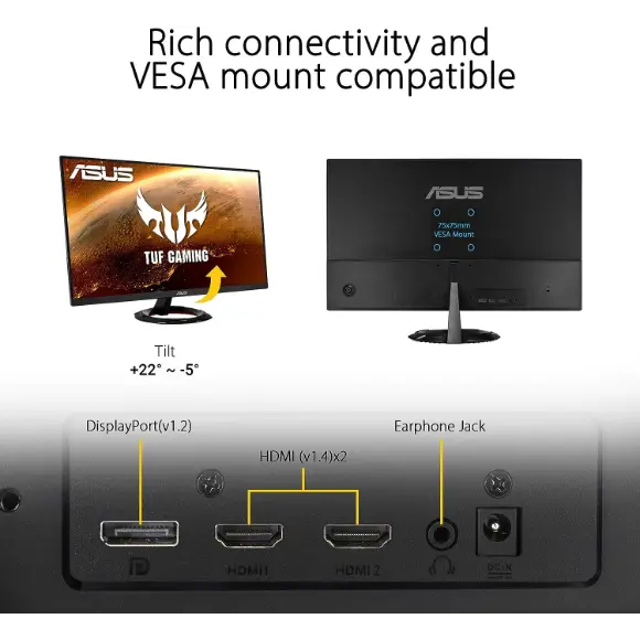 ASUS VG279Q1R 27" 144Hz FHD Gaming Monitor - PakByte Computers