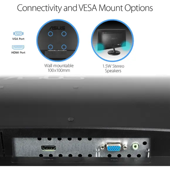 ASUS VP228HE 21.5" FHD Gaming Computer Monitor - PakByte Computers