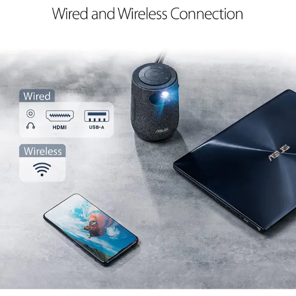 ASUS ZenBeam Latte L1 Portable LED MiniSmart Wi-Fi Projector - PakByte Computers